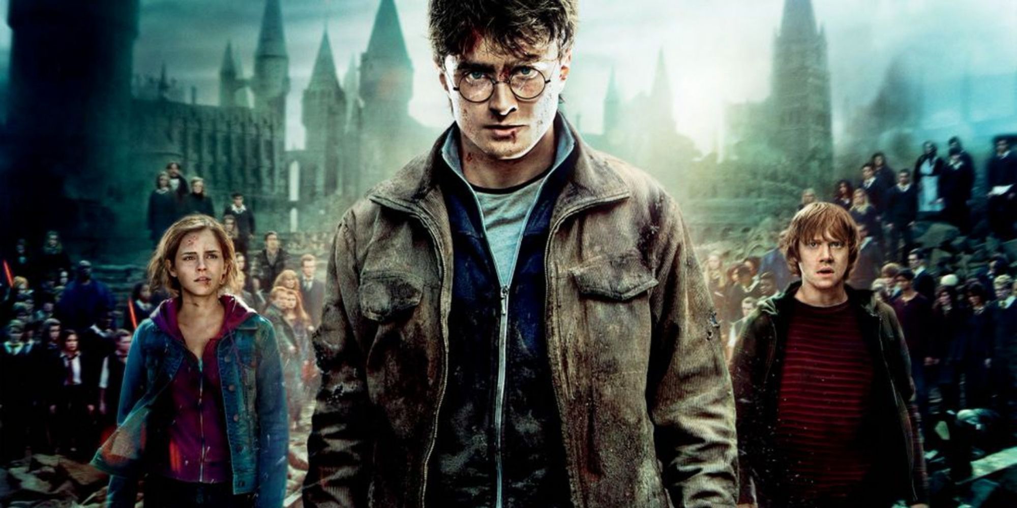 Promotional image of Harry Potter and the Deathly Hallows, Part Two.