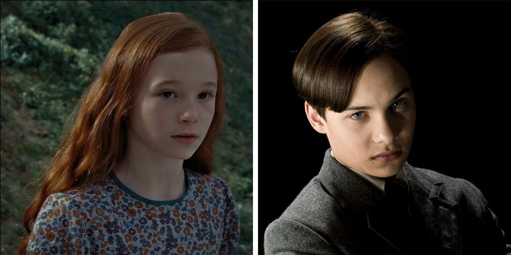 Harry Potter characters Lily Evans and Tom Riddle during their time at Hogwarts