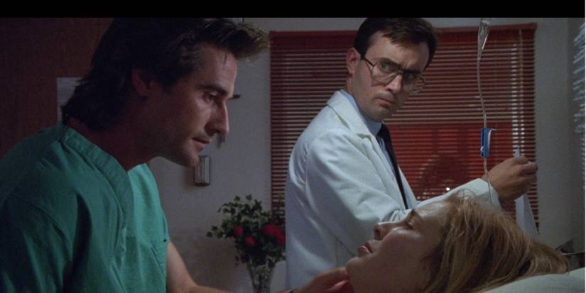 herbert west and others in a hospital room