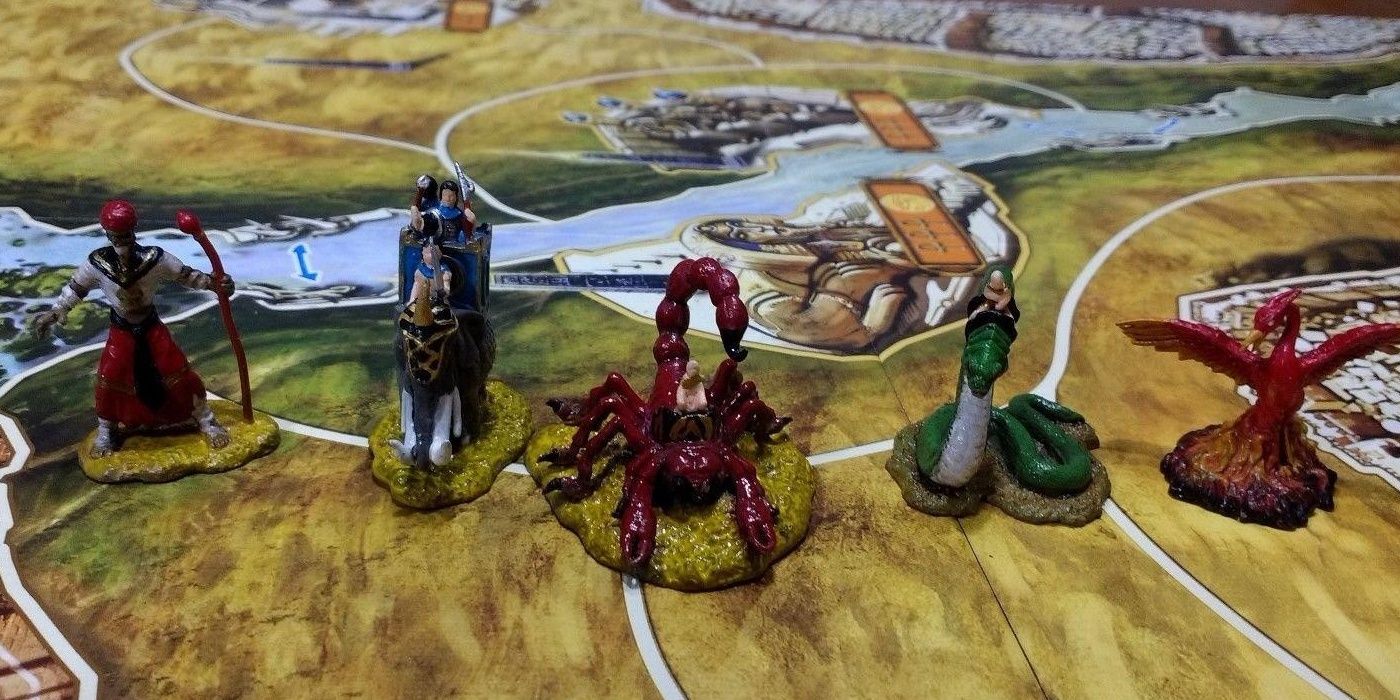 kemet board game showing off miniatures and board 