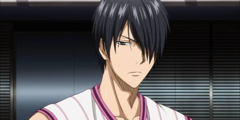 himuro tatsuya in his jersey, frowning