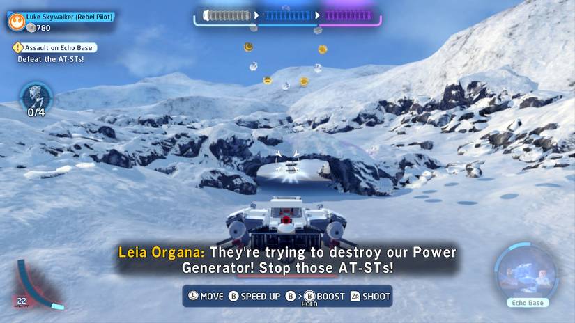 minikit 1 assault on echo base lego star wars skywalker saga