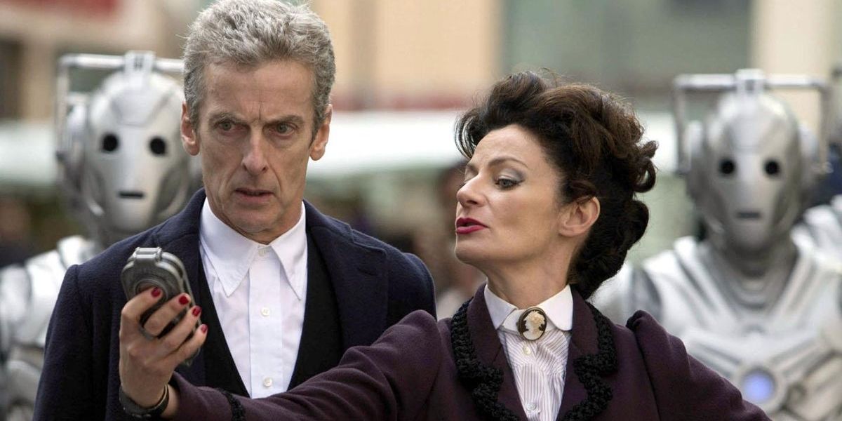 The Twelfth Doctor and Missy with cybermen