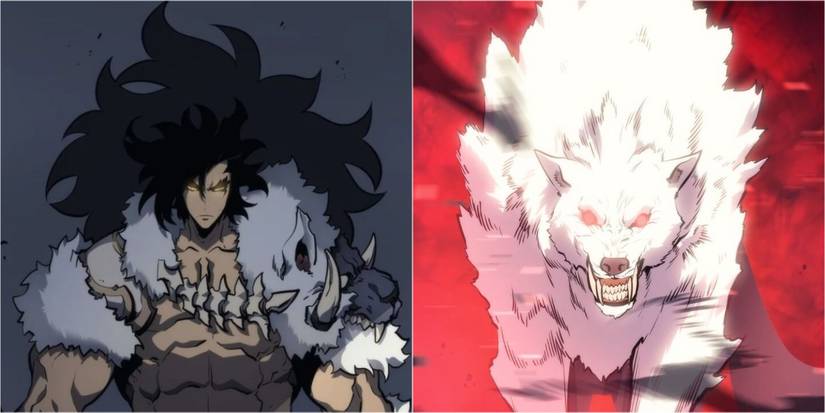 monarch of beastly fangs in his human and beast form solo leveling