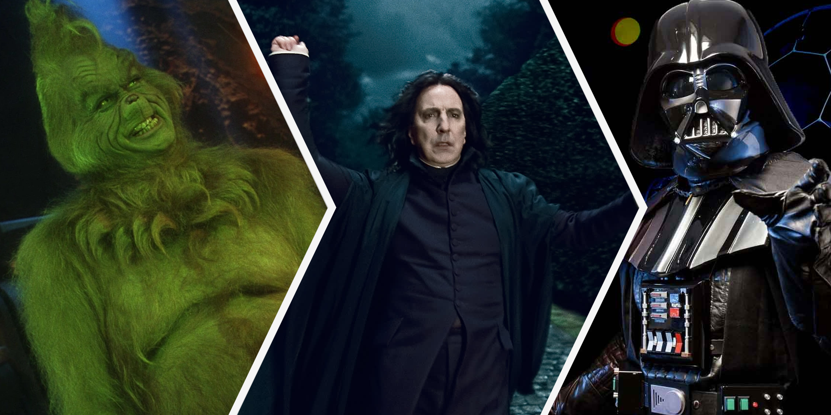 Featured Image The Grinch Severus Snape and Darth Vader
