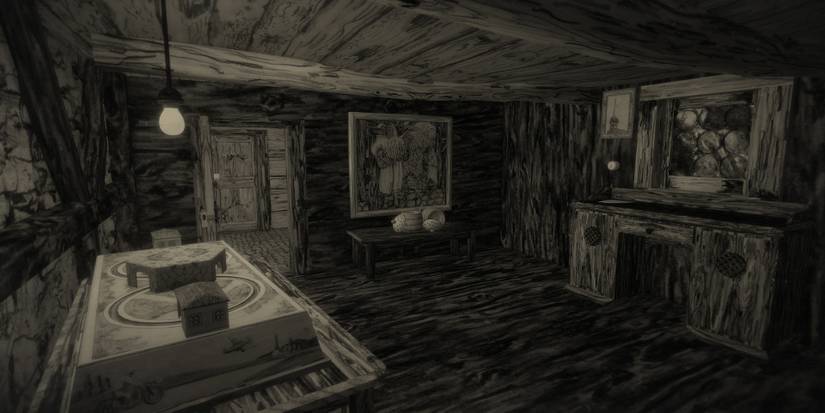 Mundaun Game showing the inside of a house