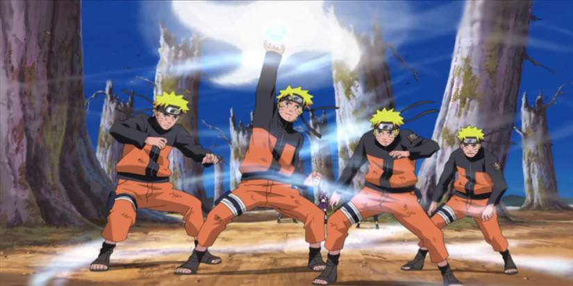 naruto Using rasenshuriken for the first time
