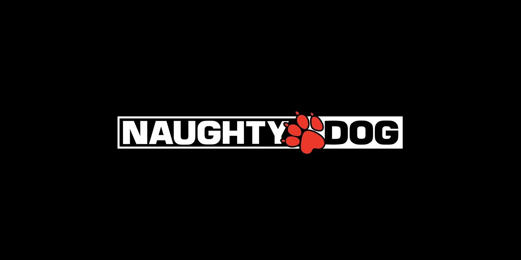 naughty dog logo black background