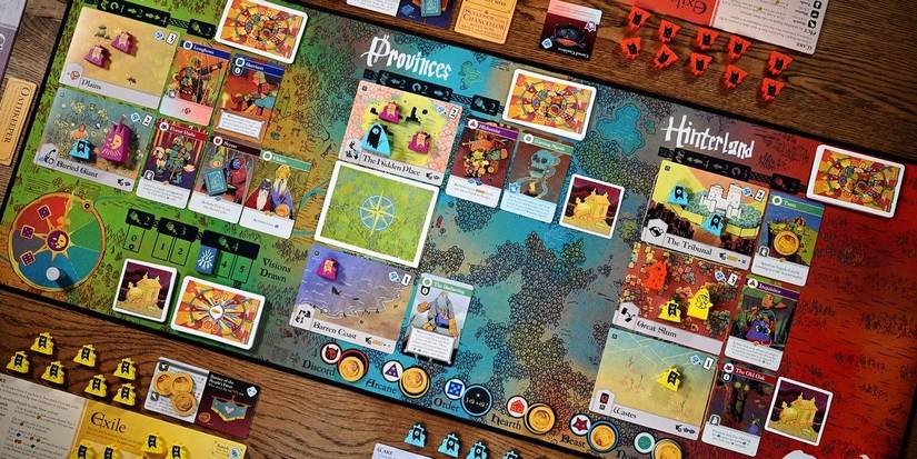 oath showing mat and components as game begins 