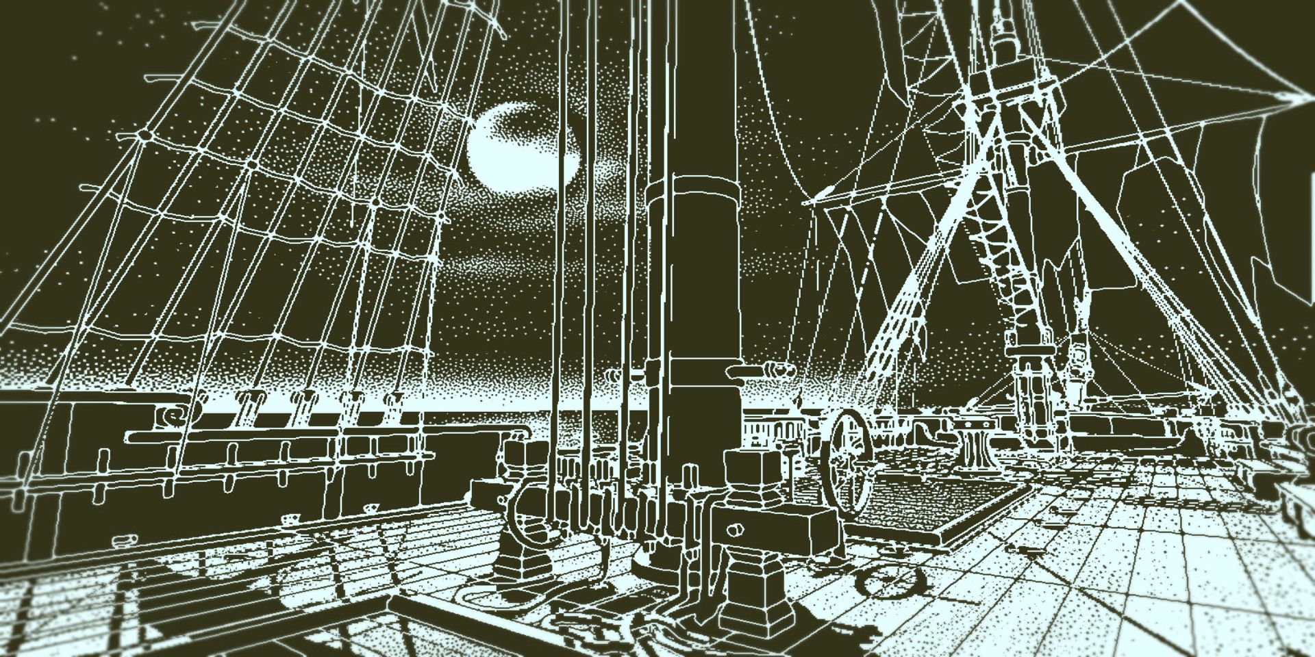 Gameplay showing the deck of the Obra Dinn