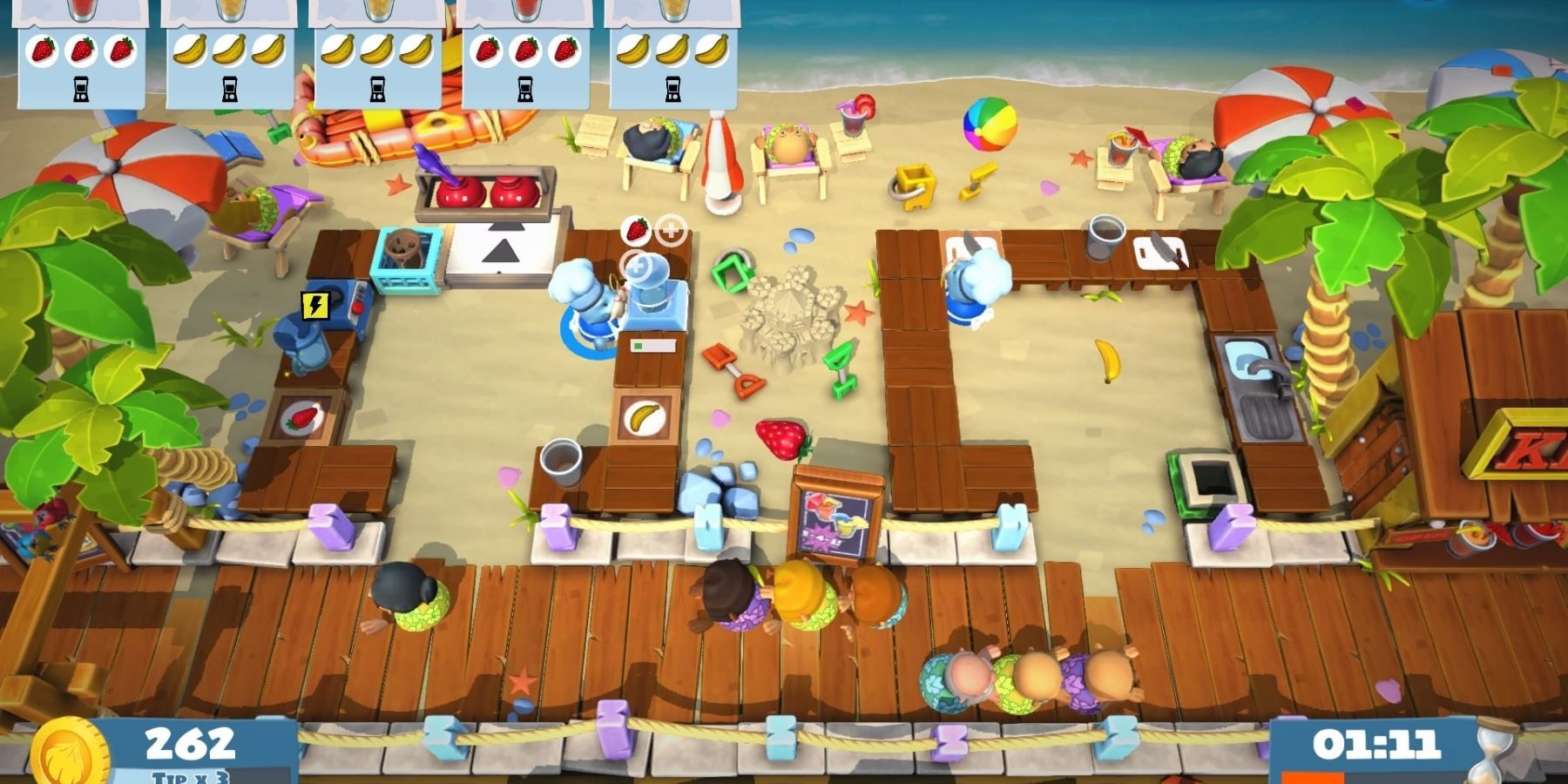 overcooked 2 surf and turf stage beach
