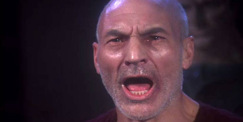 picard looking haggard and yelling at someone