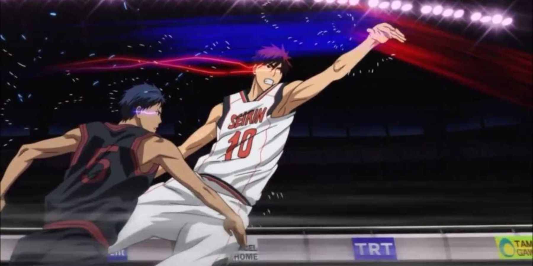 aomine and kagami competing against each other after they entered the zone