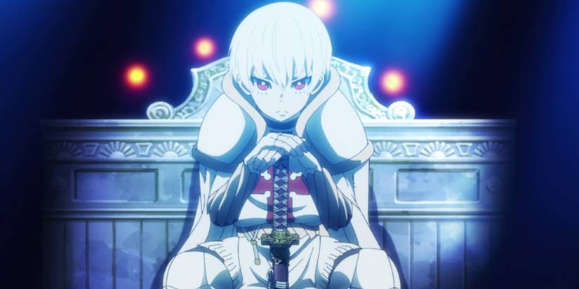 sho kusakabe sitting and partially resting on his sword