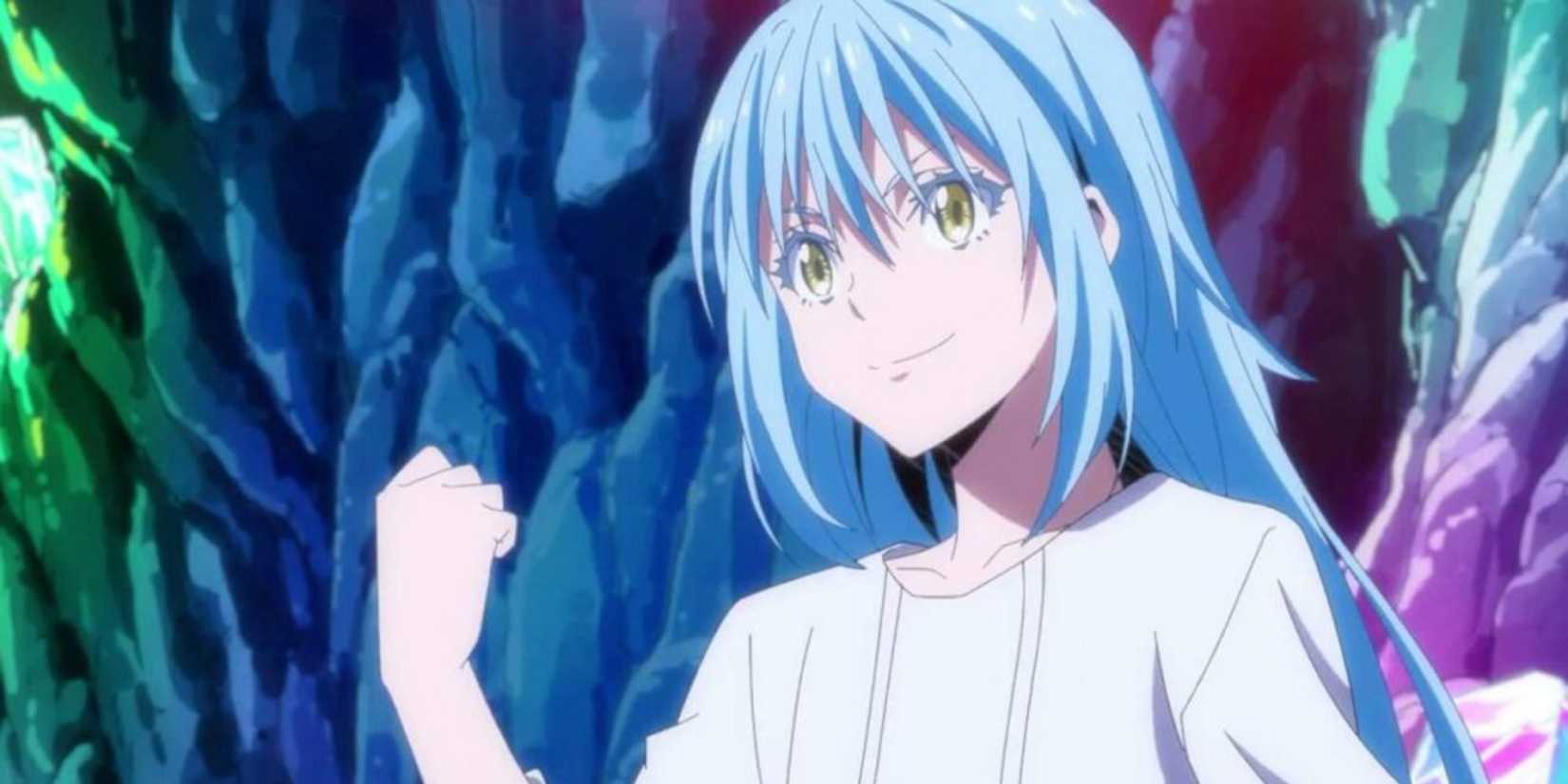 rimuru smiling and tightening his fist in that time i got reincarnated as a slime