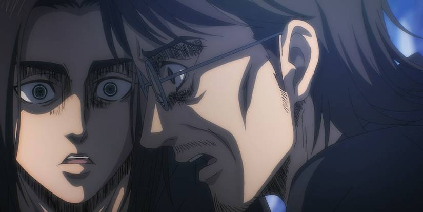 attack on titan eren jaeger talking to his father, grisha jaeger