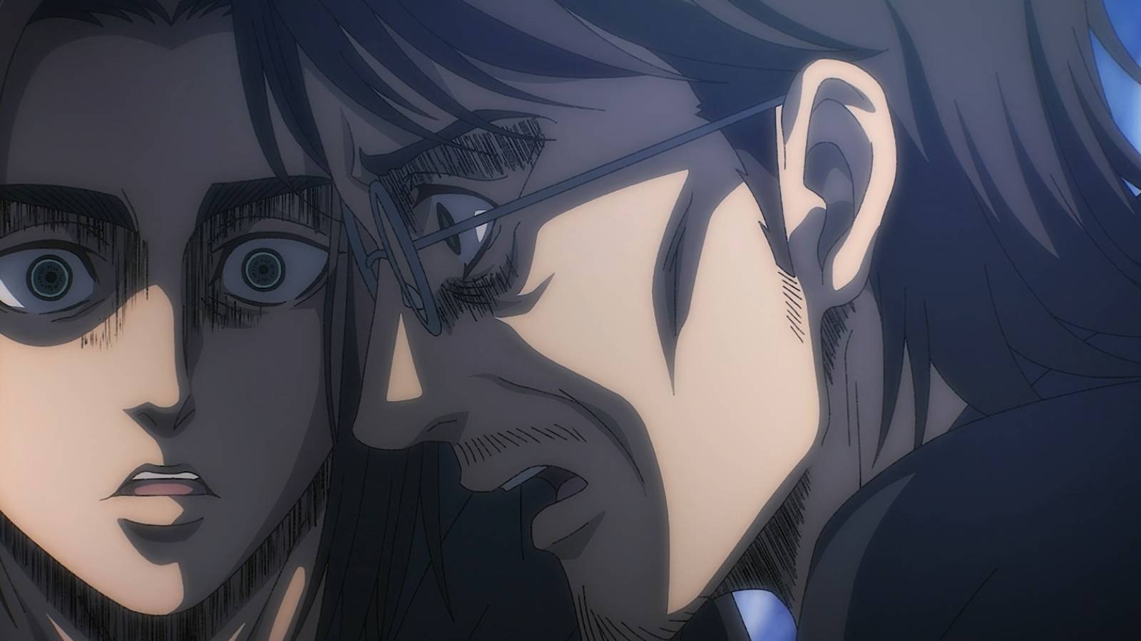 attack on titan eren jaeger talking to his father, grisha jaeger