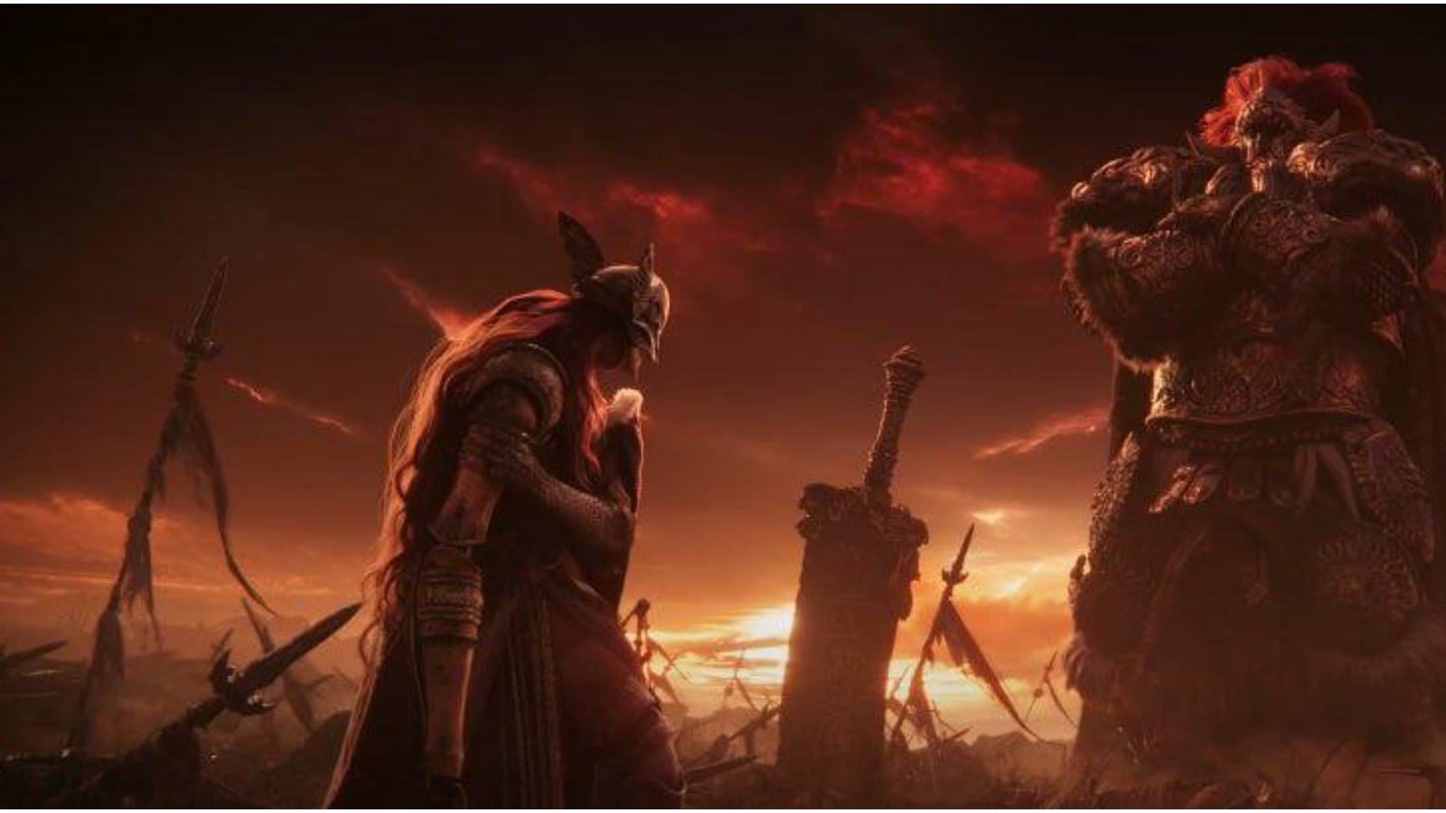 Melania facing Radahn.