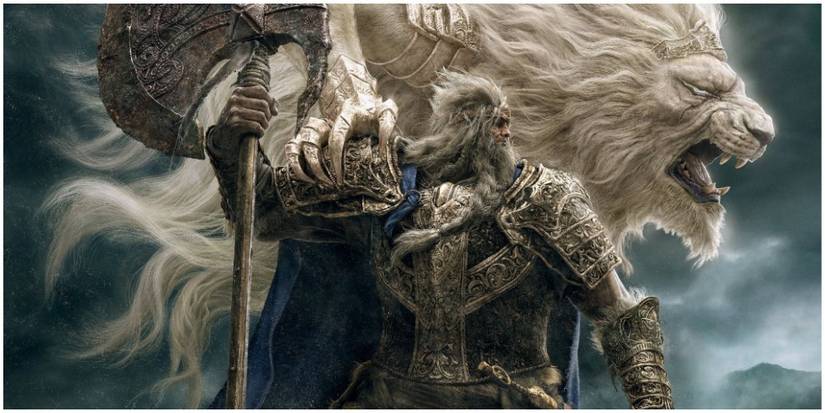 Godfrey with his lion.