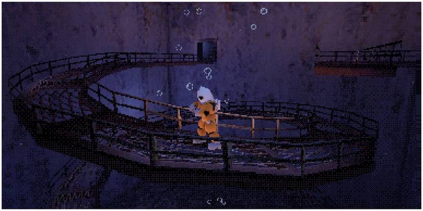 Diver on ramp underwater (Sirena Expedition)