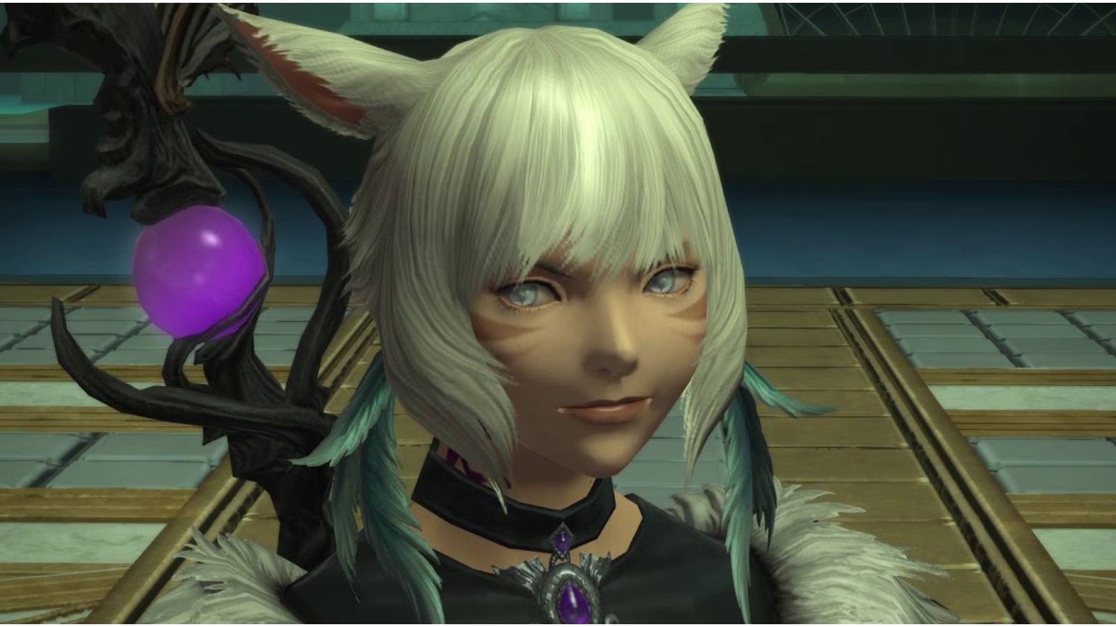 Y'shtola in Shadowbringer gear.