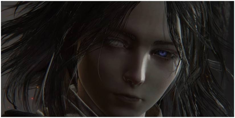 Melina with eye open.