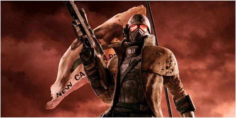 Fallout New Vegas NCR armor with NCR flag.