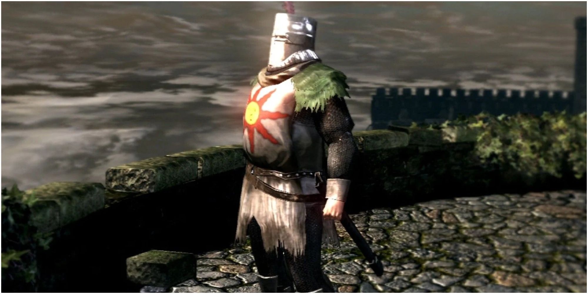 Solaire gazing at the sun in Dark Souls 1