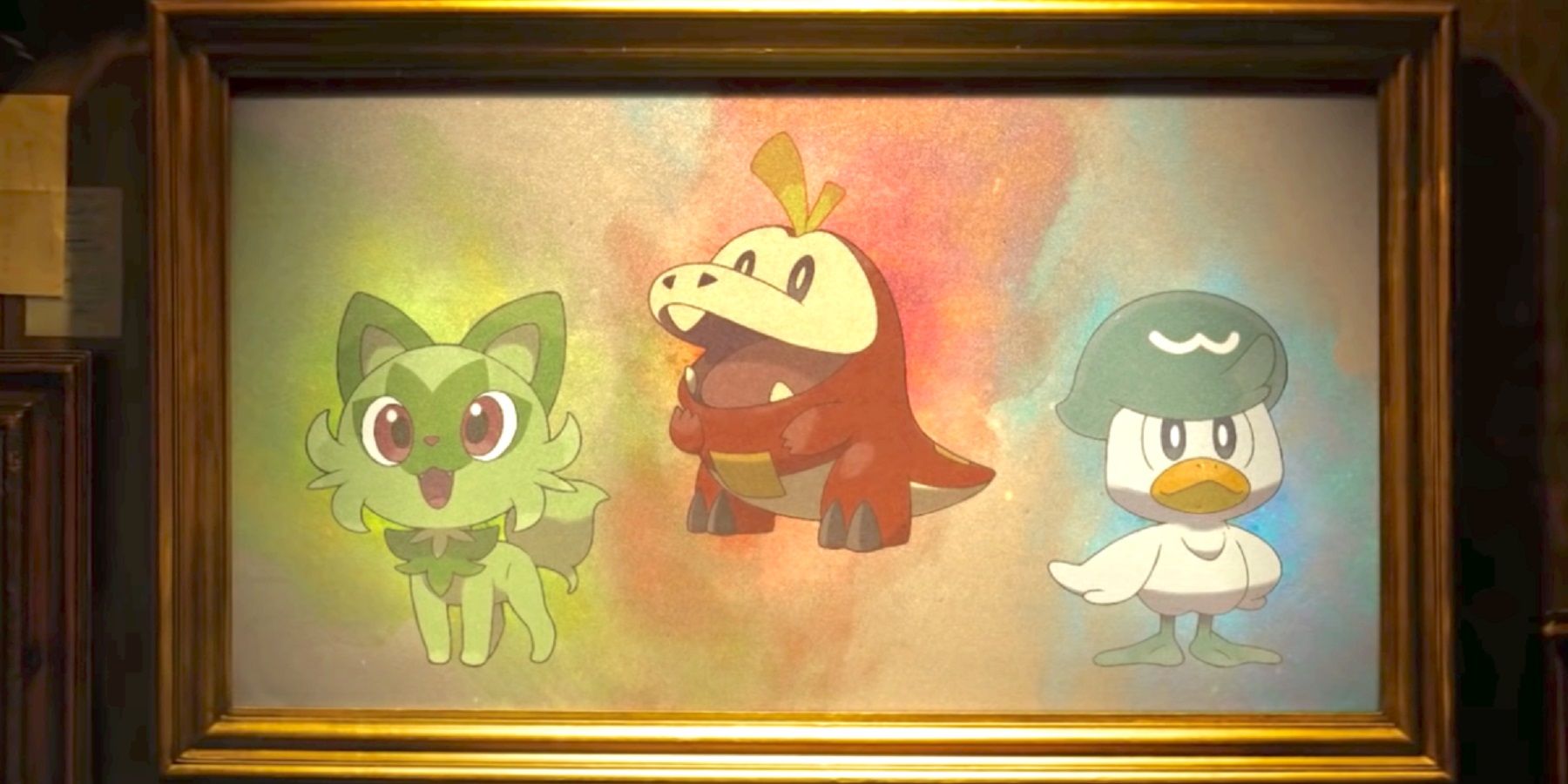 A photo of the Pokemon Scarlet and Violet starter trio.