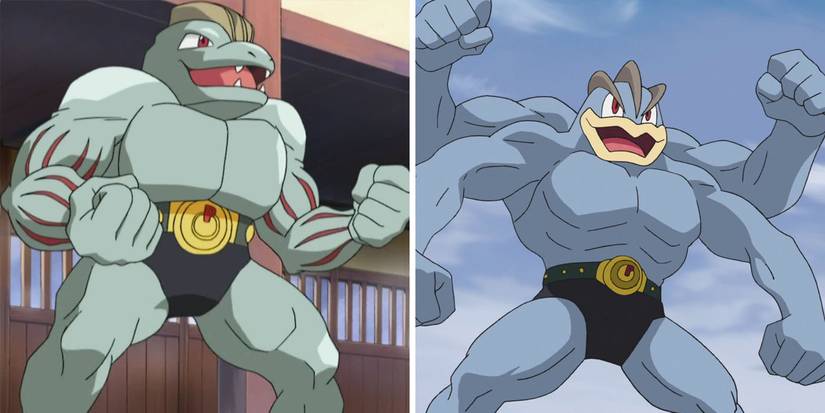 Machoke evolves into Machamp in the Pokemon series