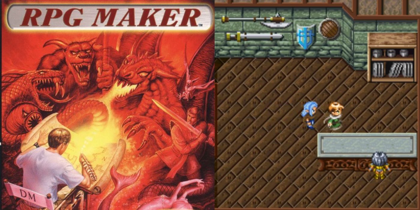 RPG Maker PS1 dragons and medieval shop