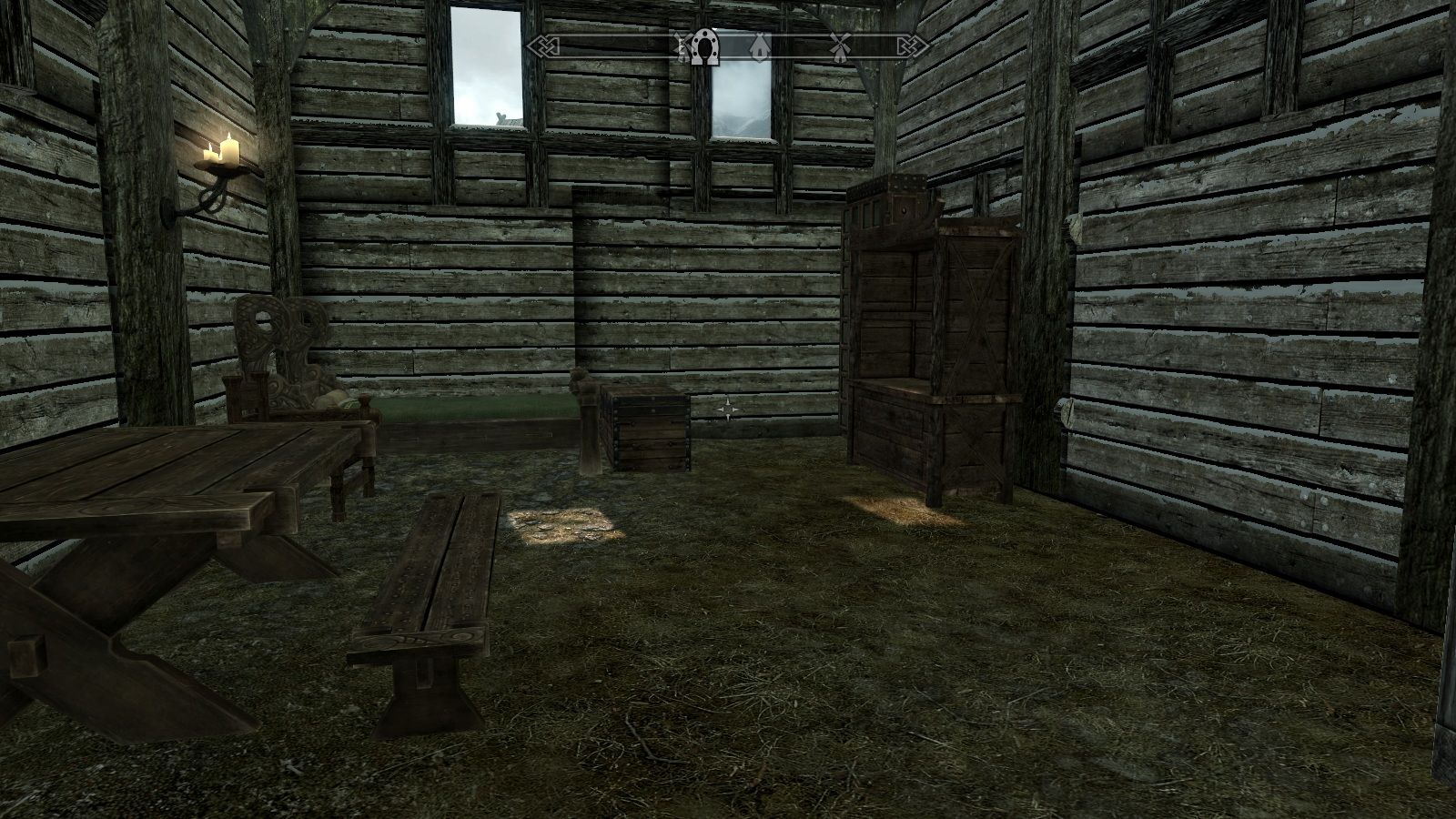 Image from the Skyrim RTS mod showing the inside of a house.