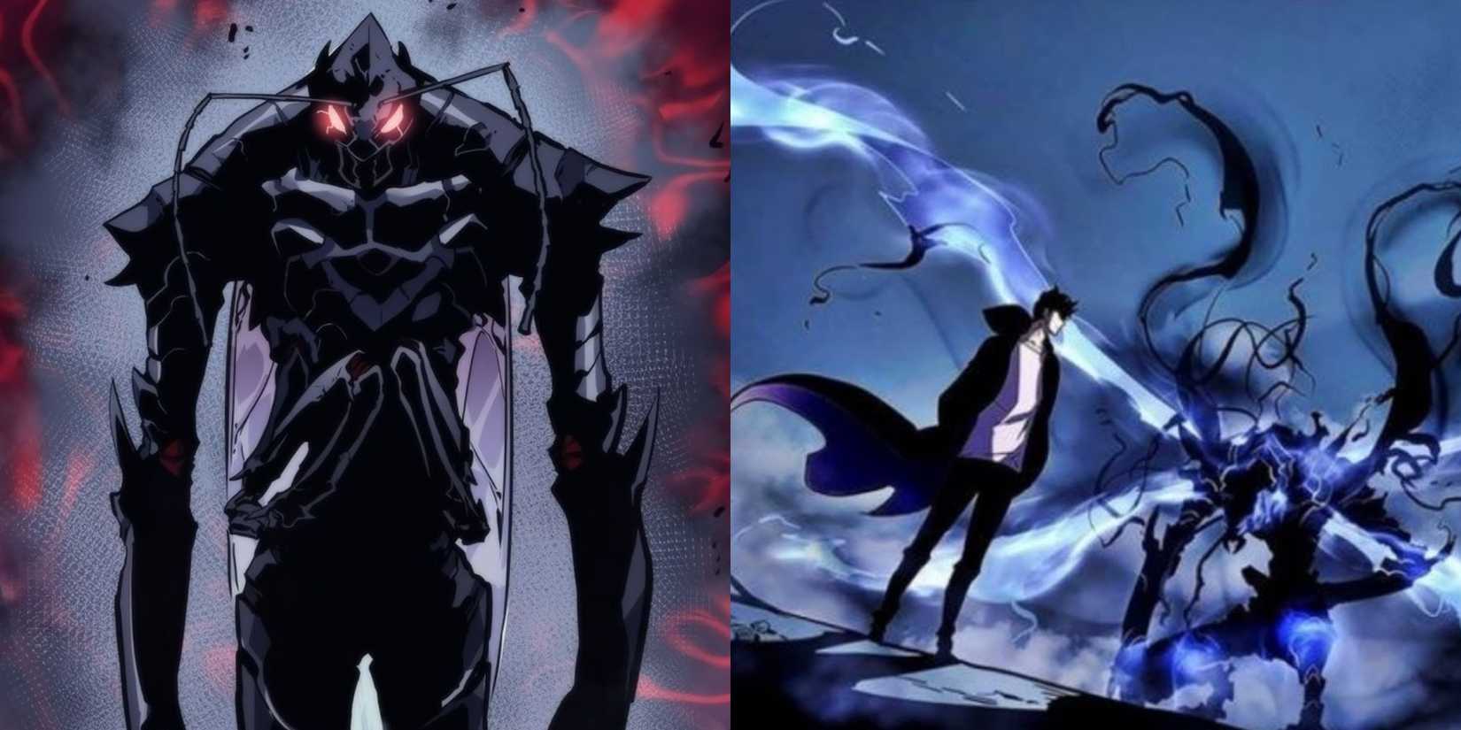 beru standing and also bowing to Jin-woo