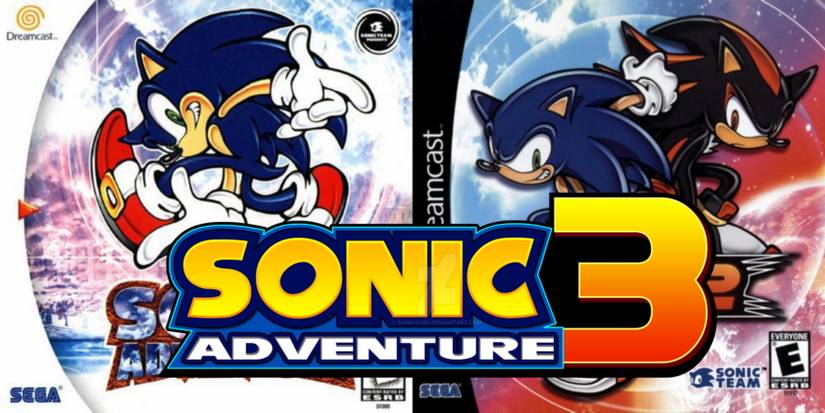 sonic adventure 1 and sonic adventure 2 with sonic adventure 3 logo