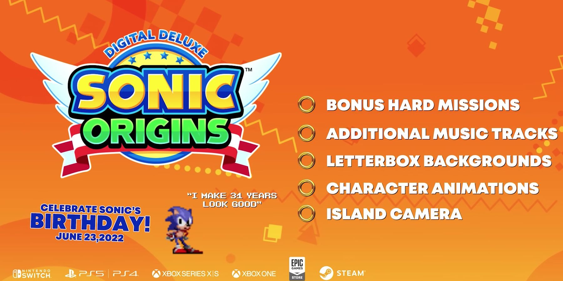 Sonic Origins Coming to PS4, PS5, Switch, Xbox & PC on June 23