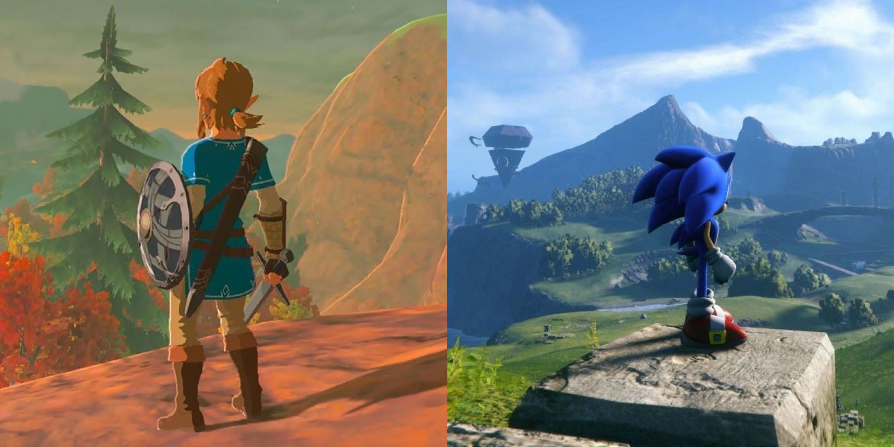 Sonic Frontiers não é similar a Zelda: Breath of the Wild