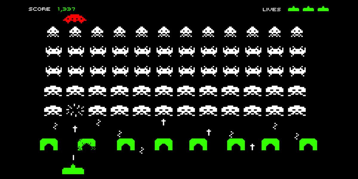 Gameplay from the original Space Invaders