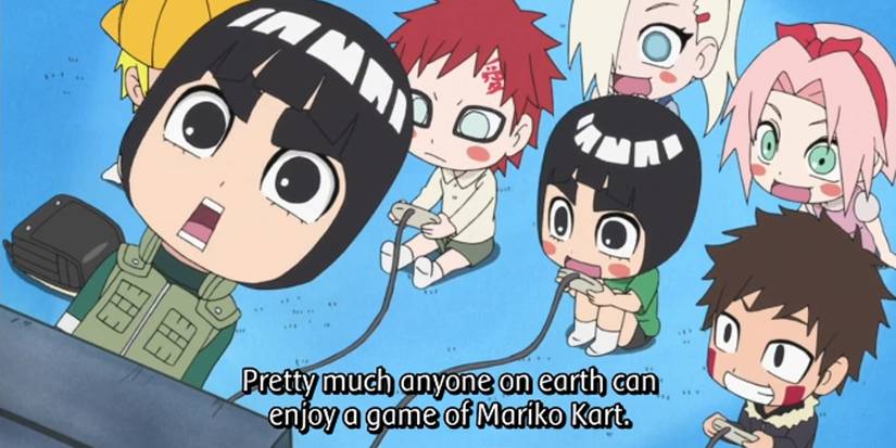 Mario Kart Reference in Rock Lee and His Ninja Pals