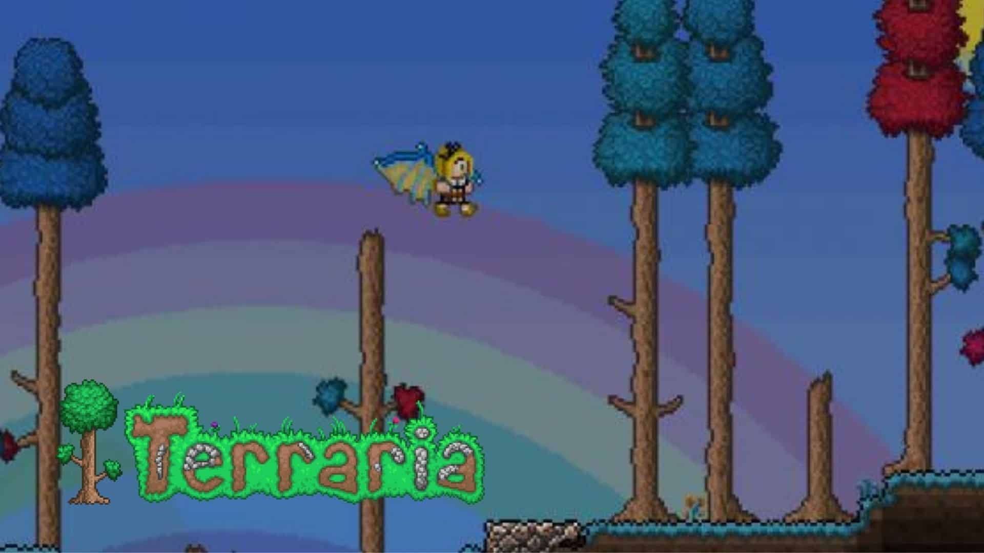 terraria showing character with wings