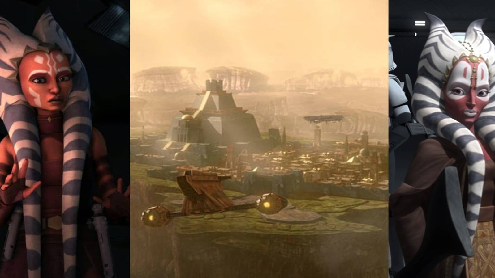 title split image Ahsoka Tano Kris Shaak Ti