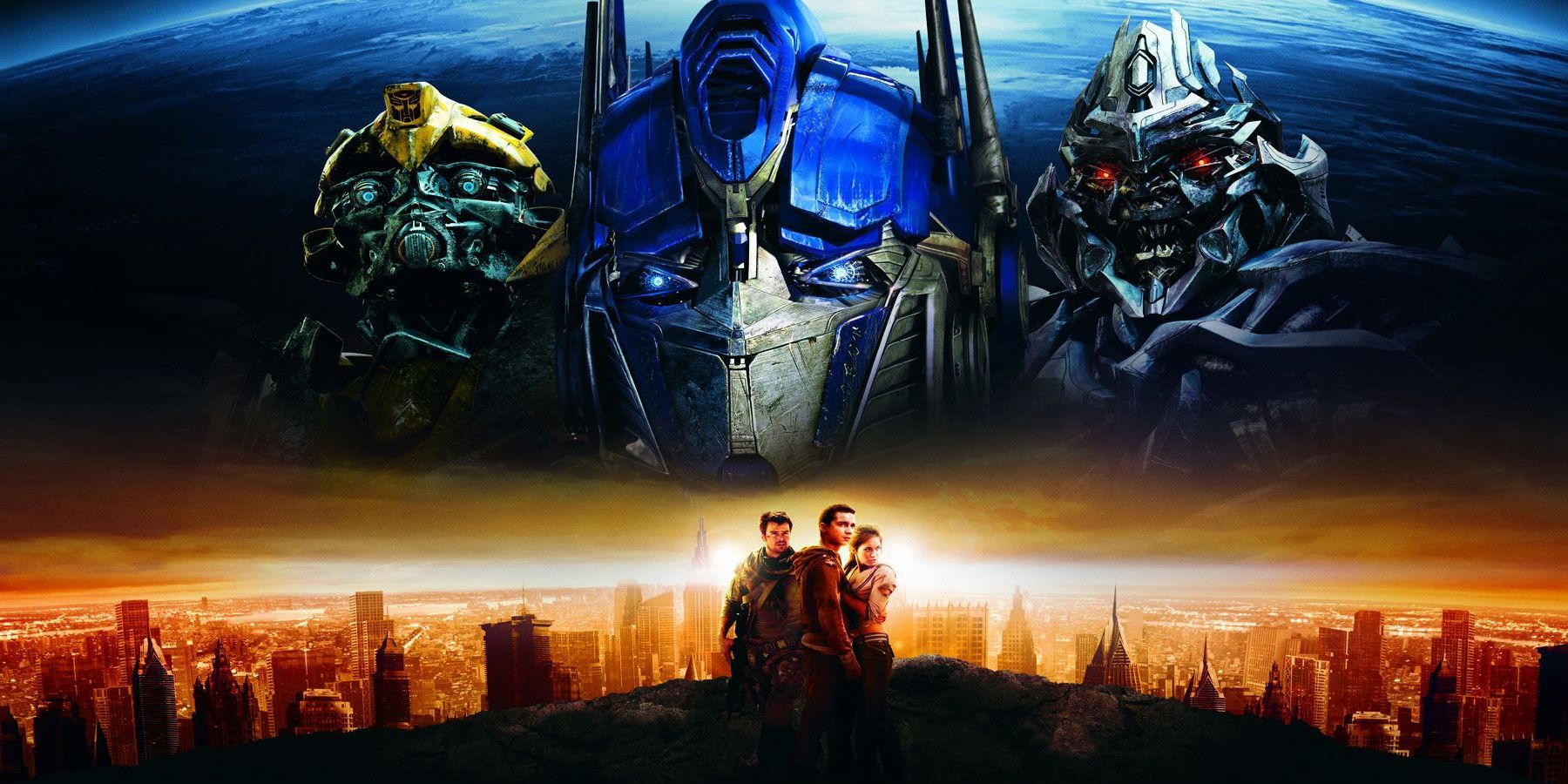 transformers 2007 poster megatron, optimus prime