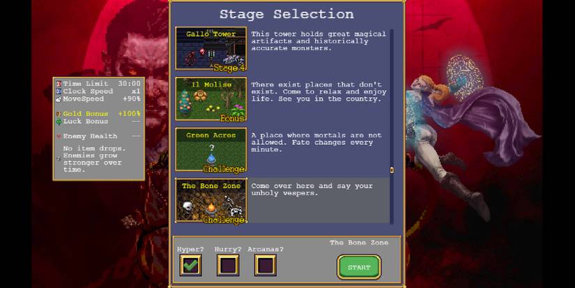 vampire survivors bone zone unlock