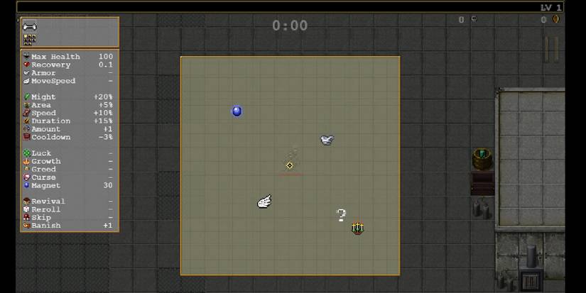 vampire survivors pause menu map