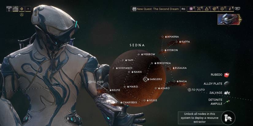 The mission sangeru on Sedna on Warframe.
