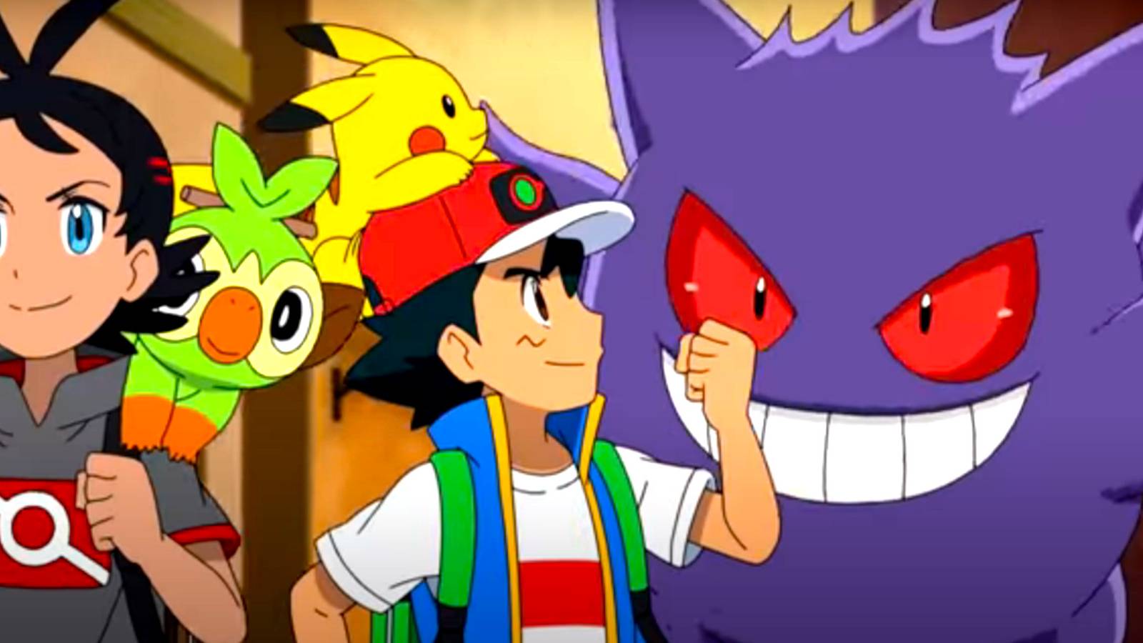 Pokemon Ultimate Journeys Ash, Goh, Grookey, Pikachu, Gengar