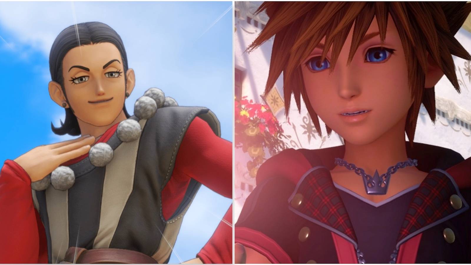 Sylvando from Dragon Quest 11 and Sora from Kingdom Hearts