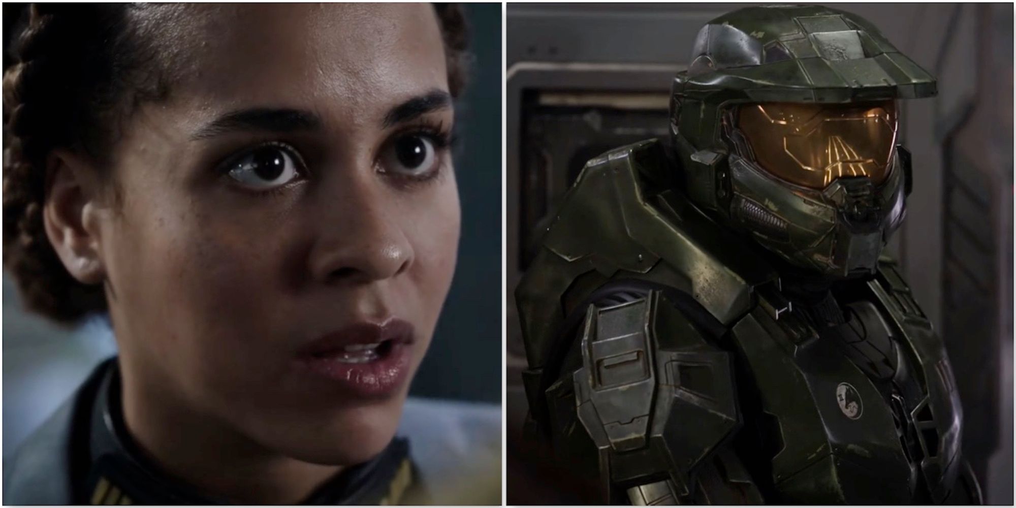 Miranda and Master Chief from the Halo TV show