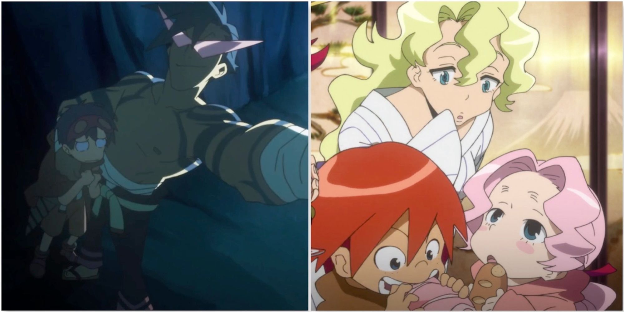 Scenes featuring characters from Gurren Lagann