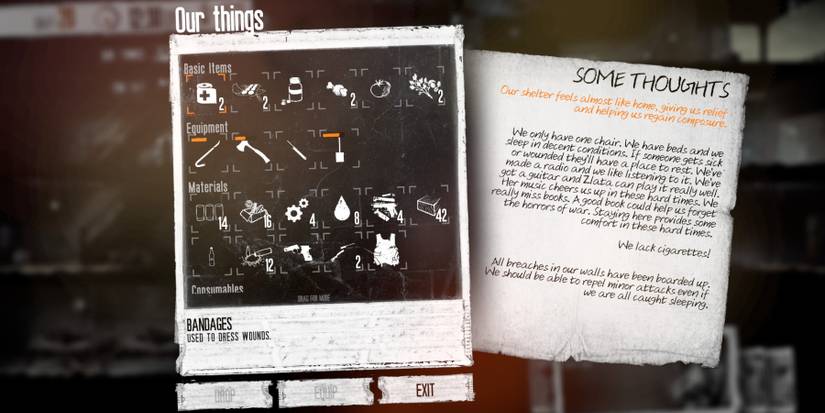 this war of mine our things