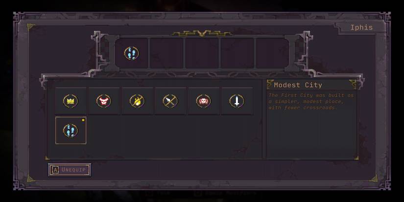 The Artifacts menu in Loot River